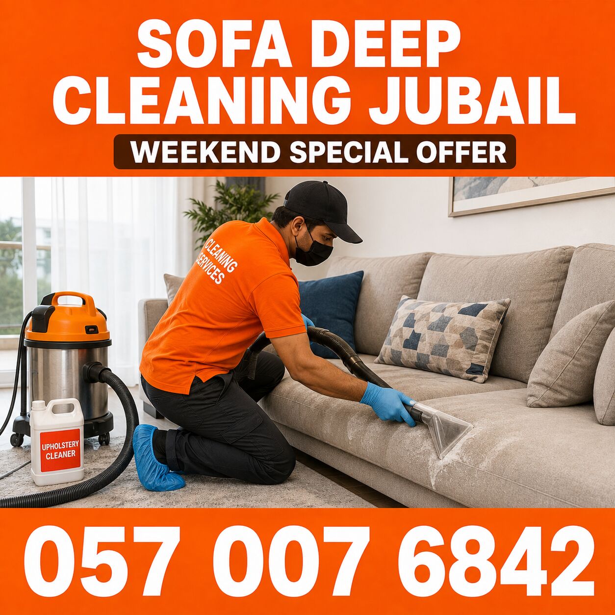 Al Mutrafiah, Cleaning, 🟠🟠🟠 SOFA DEEP CLEANING JUBAIL – 🟠 WEEKEND SPECIAL OFFER 🟠 057 007 6842 🟠🟠🟠