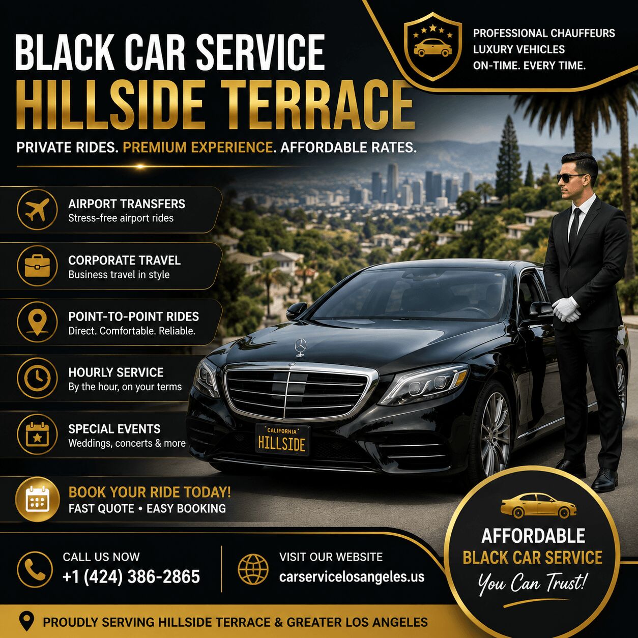 Los Angeles, Travel, Black Car Service Hillside Terrace - Private Rides At An Affordable Rate