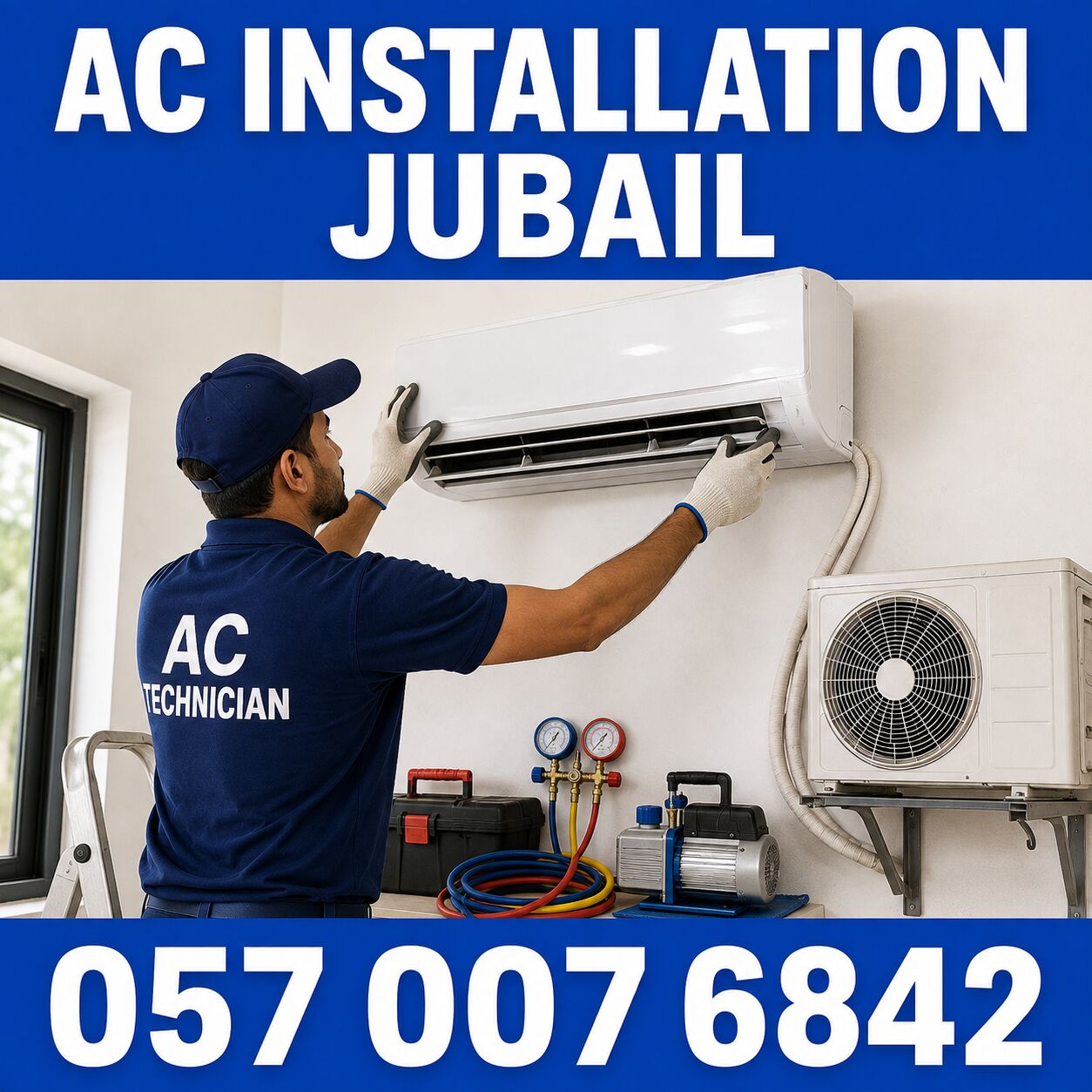 Al Mutrafiah, Air Conditioning, 🟦🟦🟦 AC INSTALLATION JUBAIL | SPLIT & WINDOW AC 🟦 SPECIAL SERVICE OFFER 🟦 057 007 6842
