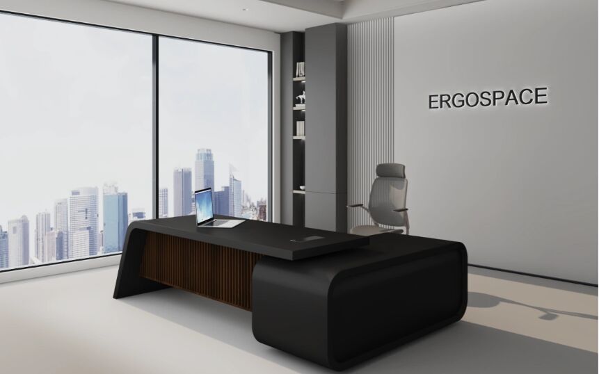 Dubai, Furniture, AED 6,  Executive L-Shape Desk With Side Movable Cabinet &ndash; Modern Office Furniture UAE