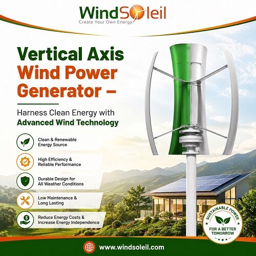 Chicago, Household, Vertical Axis Wind Power Generator &ndash; Harness Clean Energy With Advanced Wind Technology