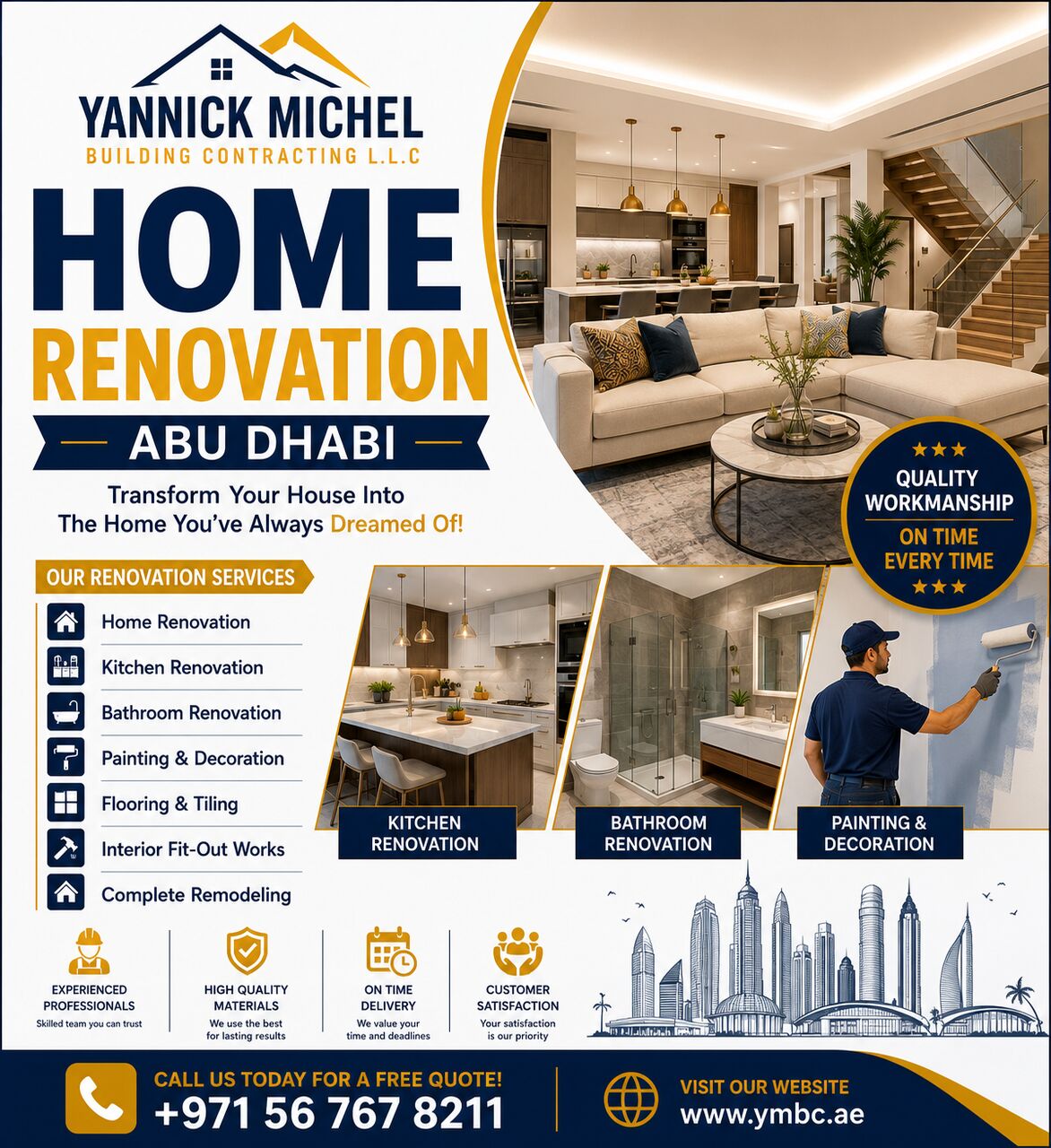Abu Dhabi, Construction, Home Renovation Services Abu Dhabi