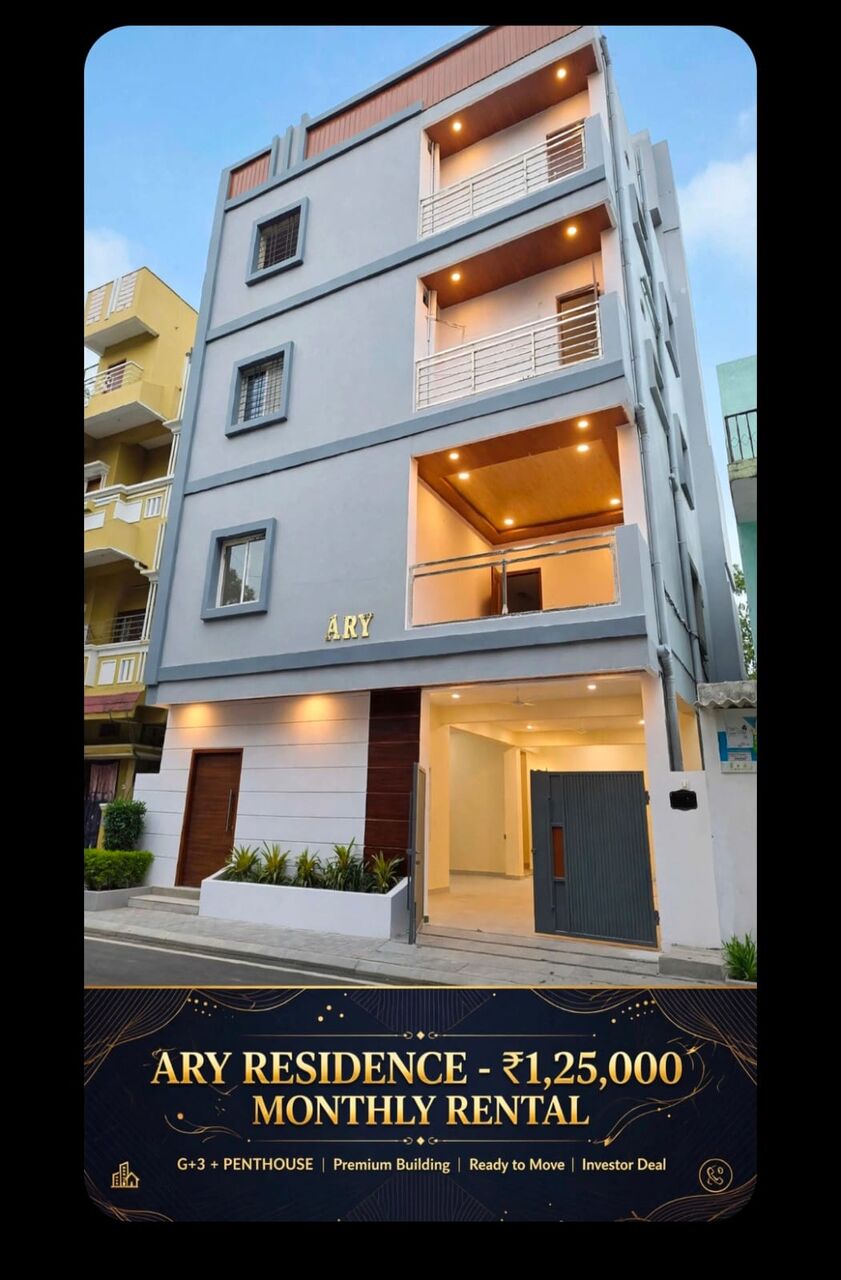 Hyderabad, Real Estate For Sale, INR 40000000,  6 BR,  215 Sq. Yard,  215 Sqrds Newly Constructed G+3+Penthouse Residential House For Sale At Mehdi Garden-Hyd