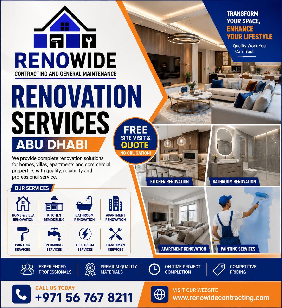 Abu Dhabi, Construction, Renovation Services Abu Dhabi