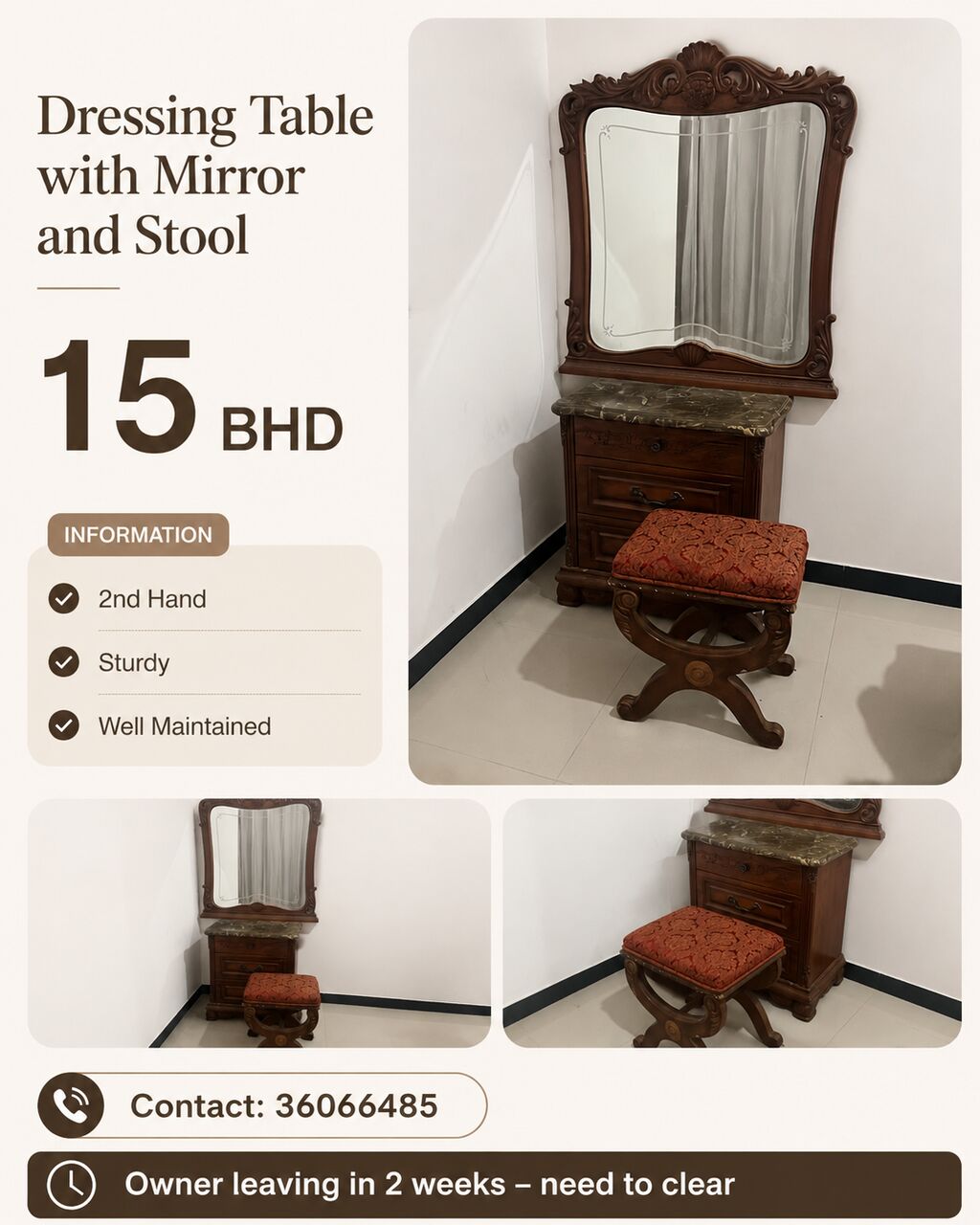 Manama, Furniture, BHD 5,  Furniture For Sale - Owner Leaving In 2 Weeks Need To Clear