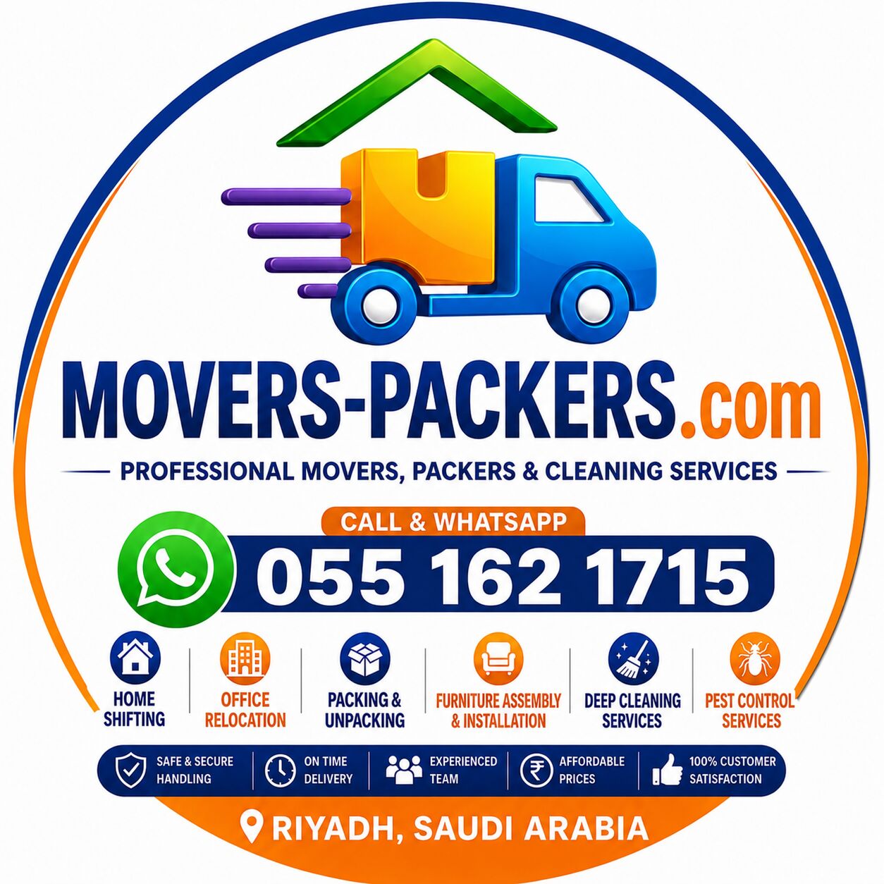 Riyadh, Labor/Moving, Riyadh,Movers,Packers,House,Office Shifting Servies Best Pest Control Spray 0599 6461 07🩷