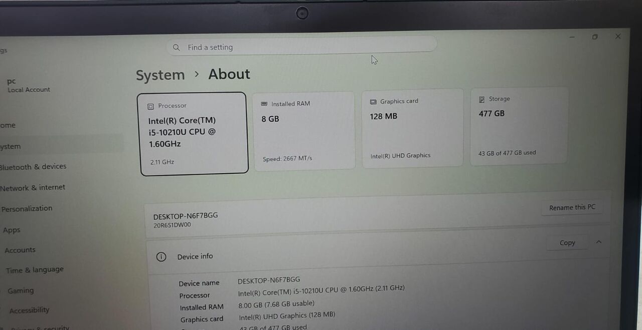 Jeddah, Computers, SAR 1450,  Laptop Lenovo ThinkPad Yoga L13 I5 10th Ram DDR4 8gb SSD 512gb Touch X360