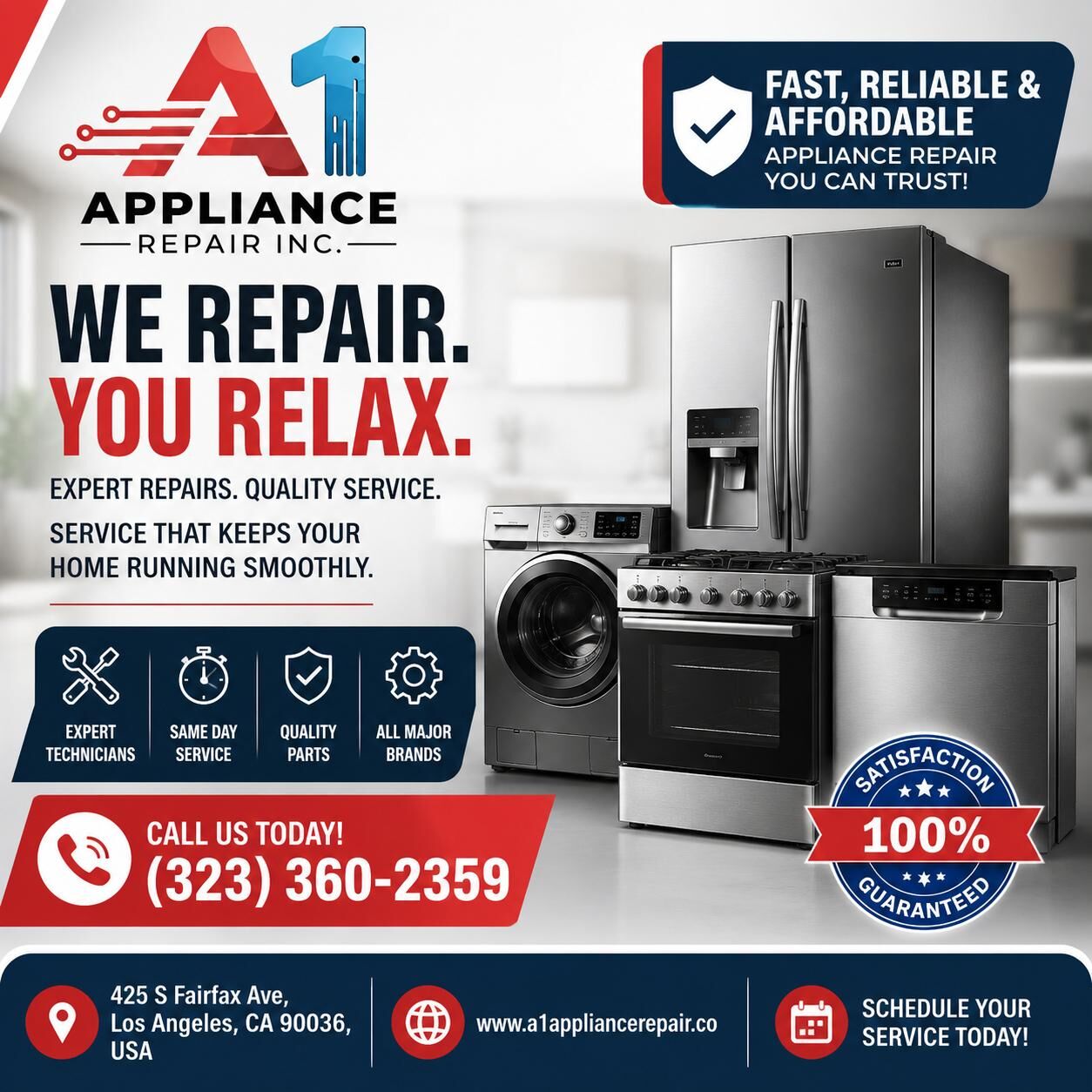 Los Angeles, Appliance Repair, Dishwasher Repair Los Angeles