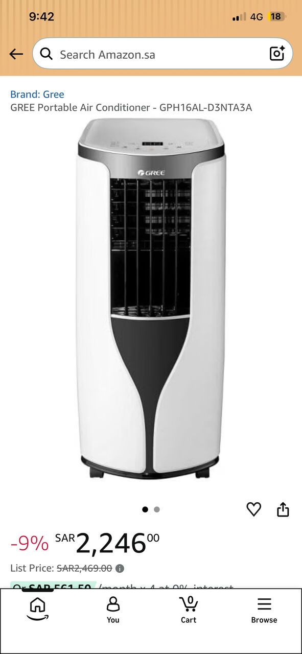 Riyadh, Air Conditioners, SAR 1500,  Gree Potable AC With R410 Refrigrator