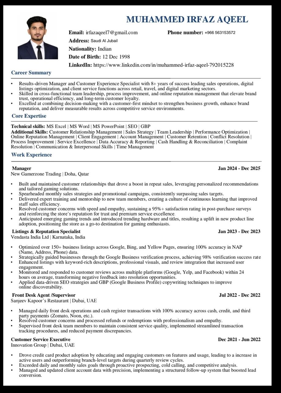 Jubail, Job Seekers, Manager, Digital Marketing, SEO, Sales