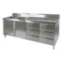 Double Sink Bench For Hygienic Commercial Kitchen Workspaces