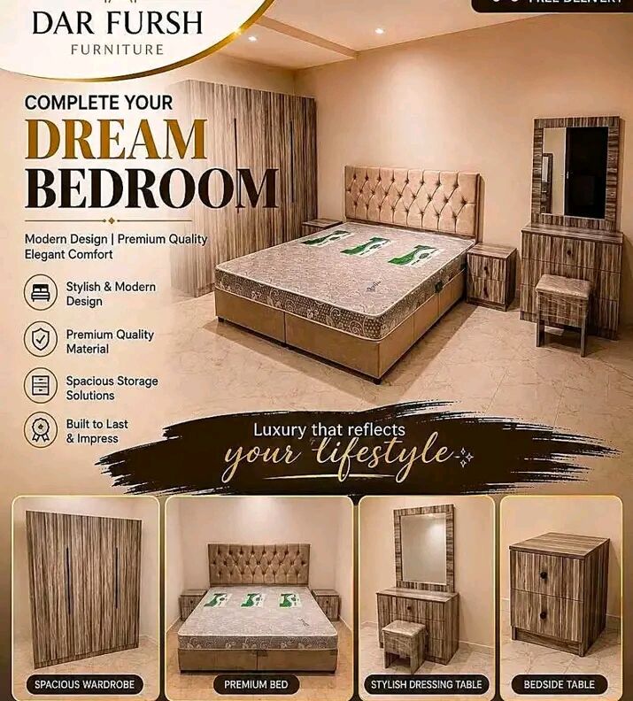 Jeddah, Furniture, SAR 5,  Stylish Dreamy And Comfortable Bedroom Furniture Sets Available