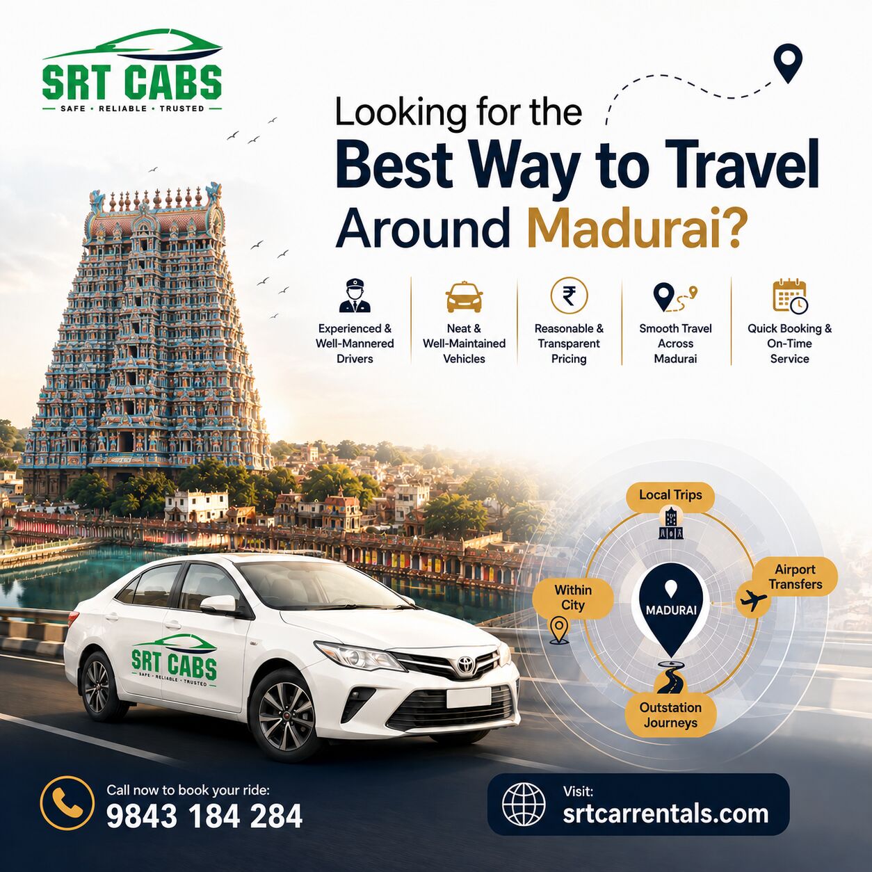 Madurai, Travel, Call Taxi In Madurai: A Straightforward Way To Get Around