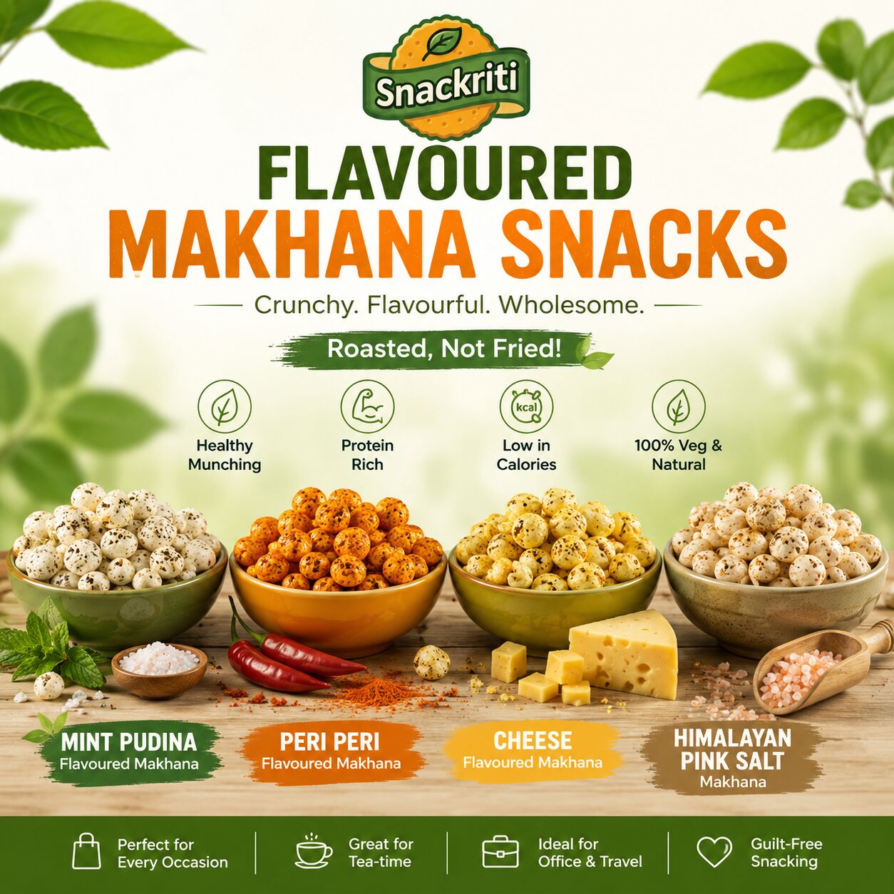 Mumbai, Food, Flavoured Makhana Snacks | Healthy Roasted Makhana | SNACKRITI