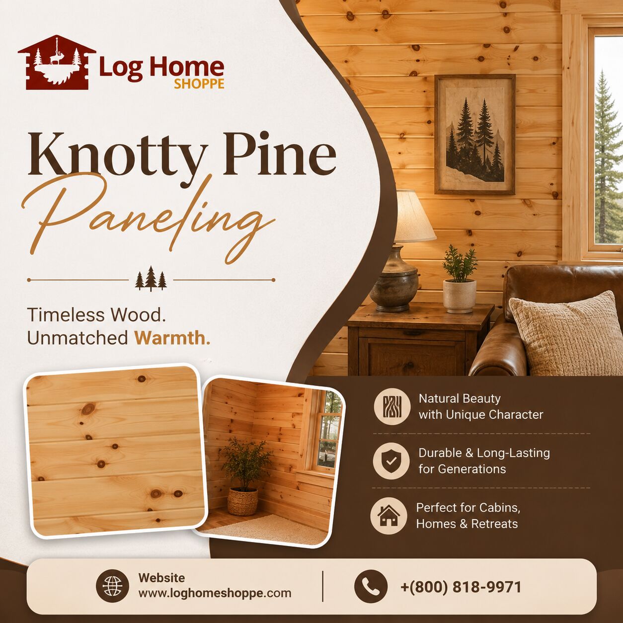 New York, Business, Where Can I Find Quality Knotty Pine Paneling At Log Home Shoppe?