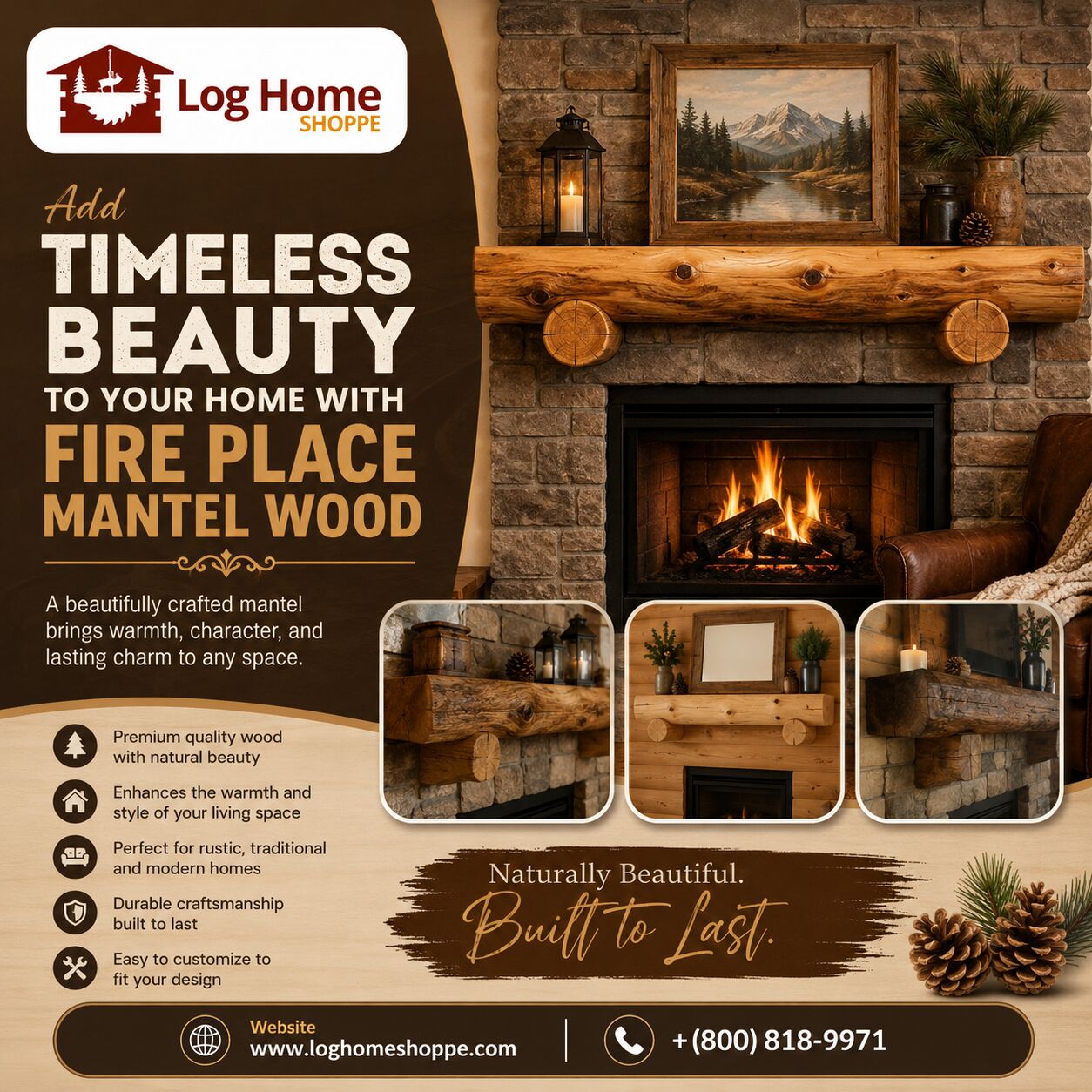 New York, Business, Where Can I Buy A Wood Fireplace Mantel From Log Home Shoppe?