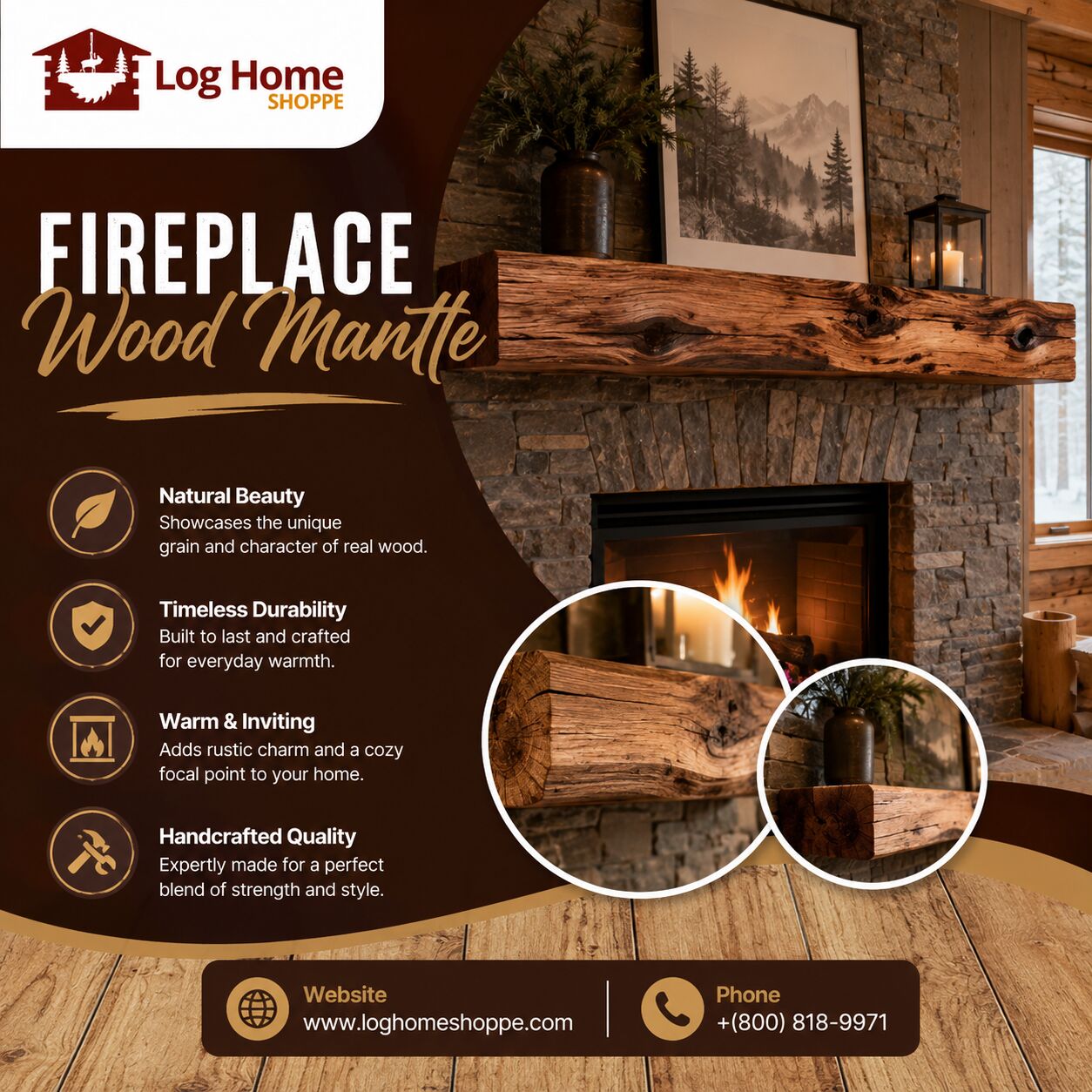 New York, Business, How Can Log Home Shoppe Help You Choose The Right Fireplace Wood Mantle?