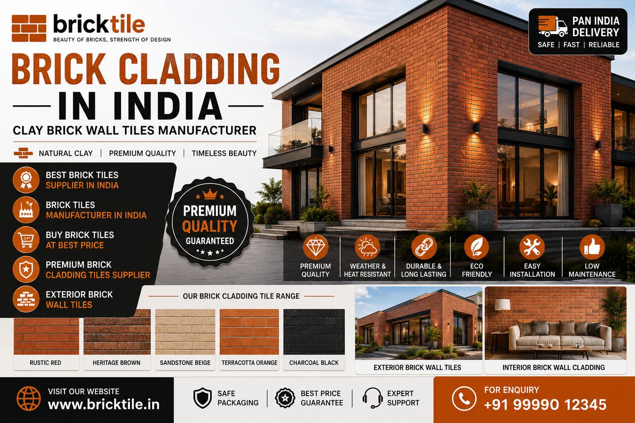 Greater Noida, Construction, Brick Wall Cladding Tiles Manufacturer