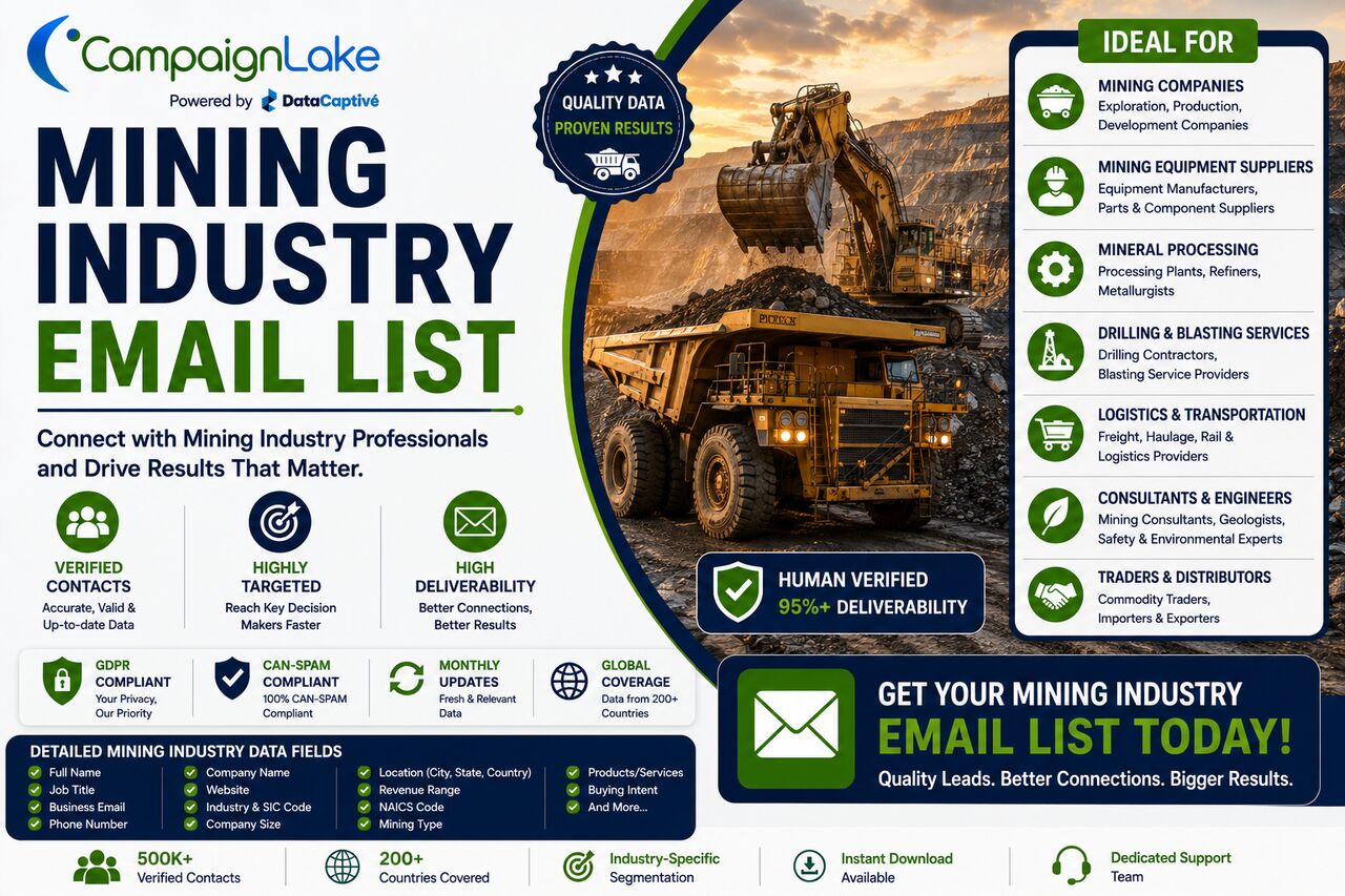 New York, Business, Mining Industry Email List For B2B Marketing