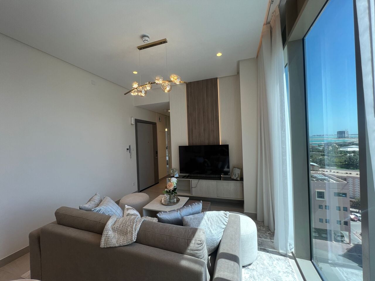 Al Seef, Apartments, Flats, Houses & Villas, BHD 375/month,  Furnished,  1 BR,  Partial Sea & City View Apartment For Rent In Seef