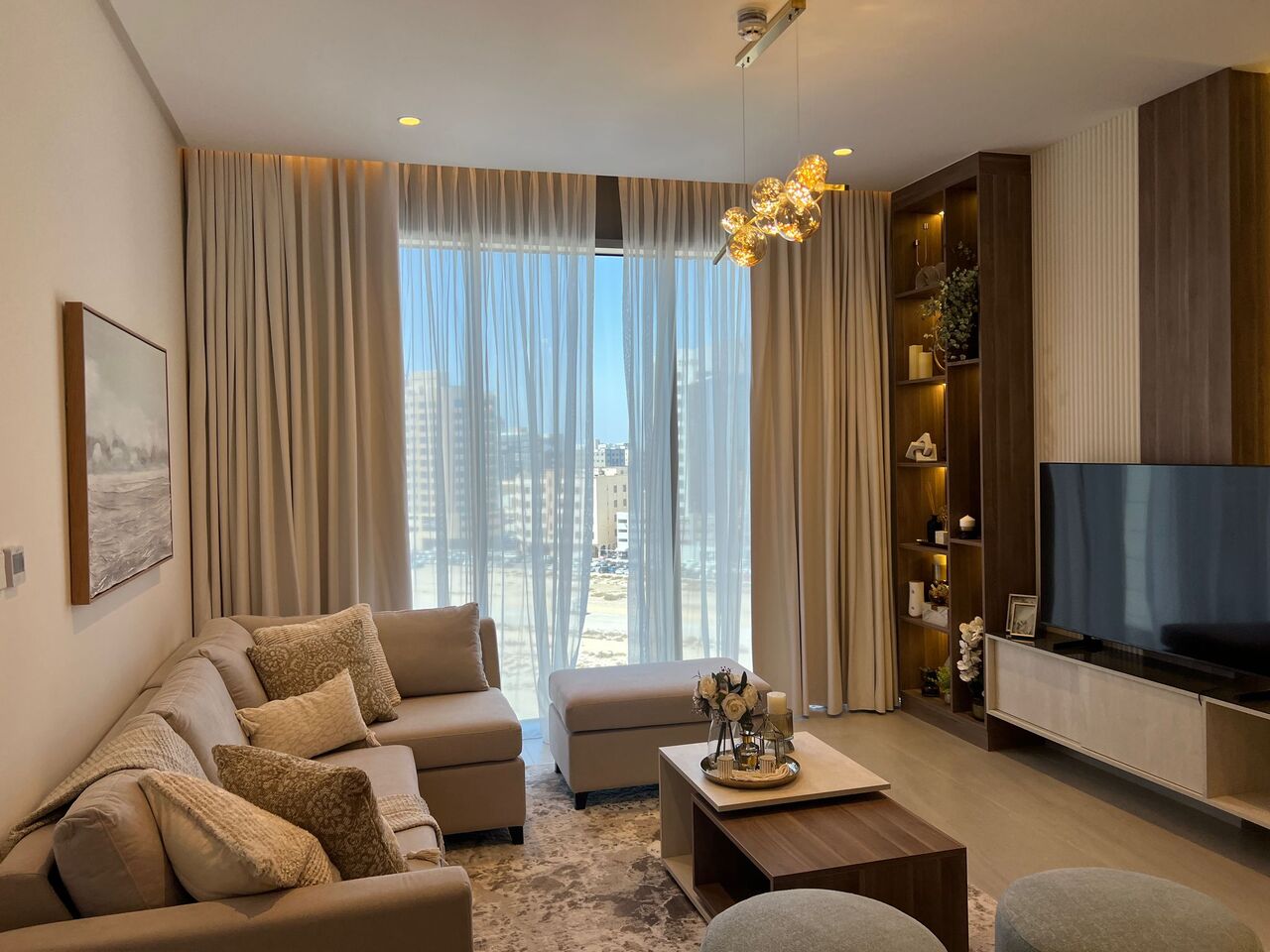 Al Seef, Apartments, Flats, Houses & Villas, BHD 460/month,  Furnished,  1 BR,  Sea View & City View Apartment For Rent