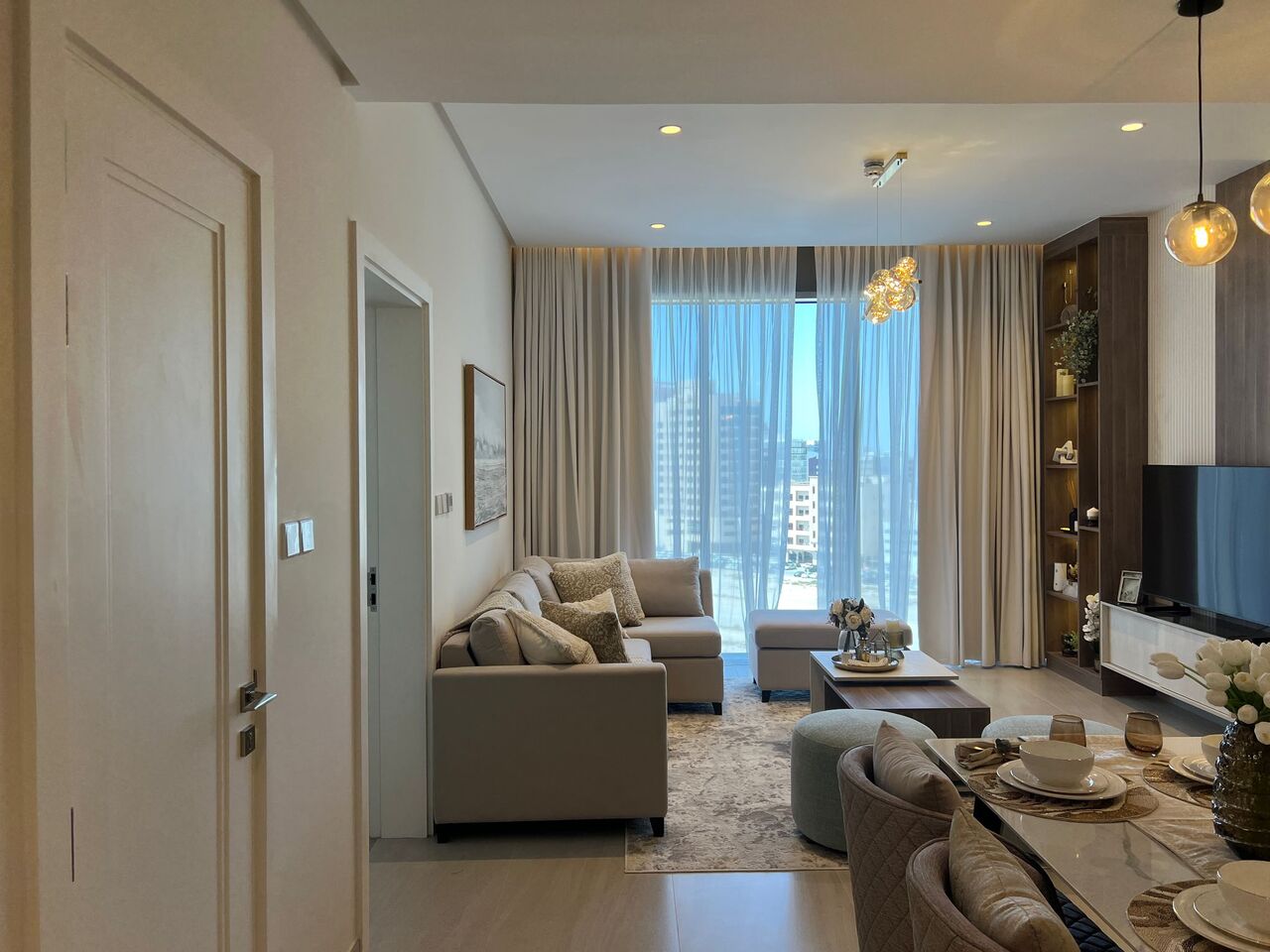 Al Seef, Apartments, Flats, Houses & Villas, BHD 460/month,  Furnished,  1 BR,  Sea View & City View Apartment For Rent