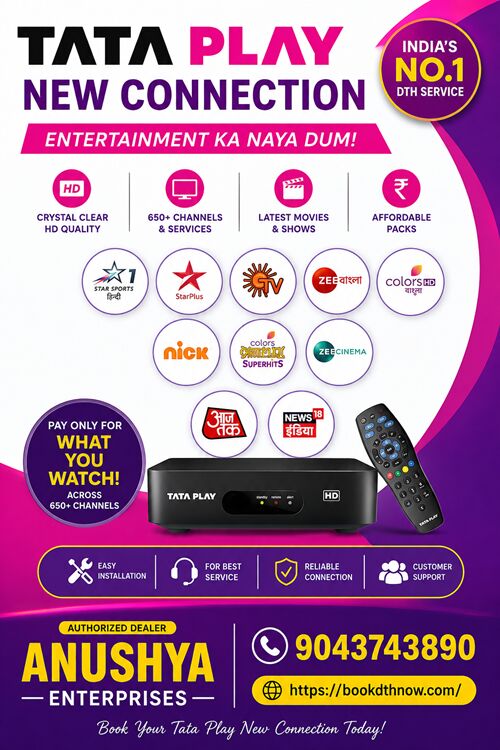 Mumbai, Electronics, INR 3600,  Tata Play New Connection In Gingee, Villupuram | Book Tata Play DTH