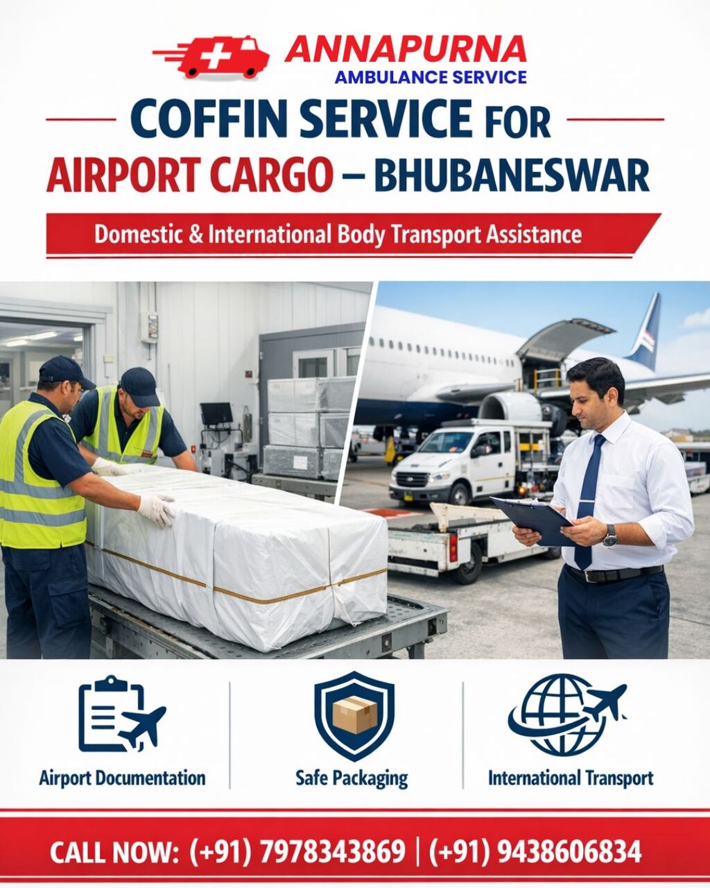 Bhubaneswar, Medical, Dependable Coffin Service In Airport Cargo Bhubaneswar