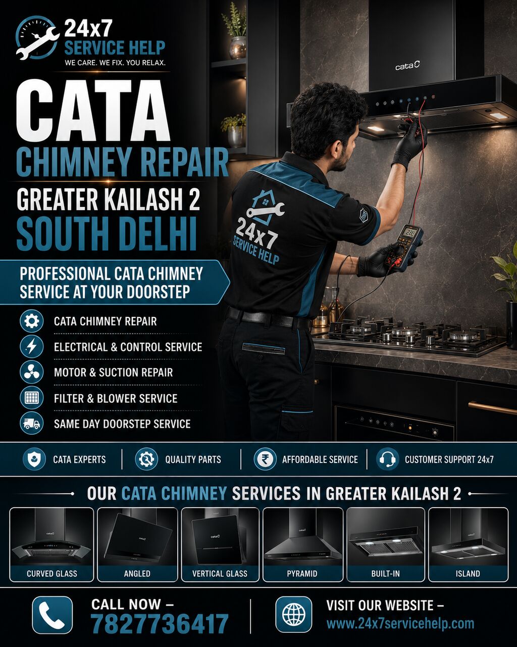 New Delhi, Appliance Repair, Reliable Cata Chimney Repair Service In Greater Kailash 2 South Delhi