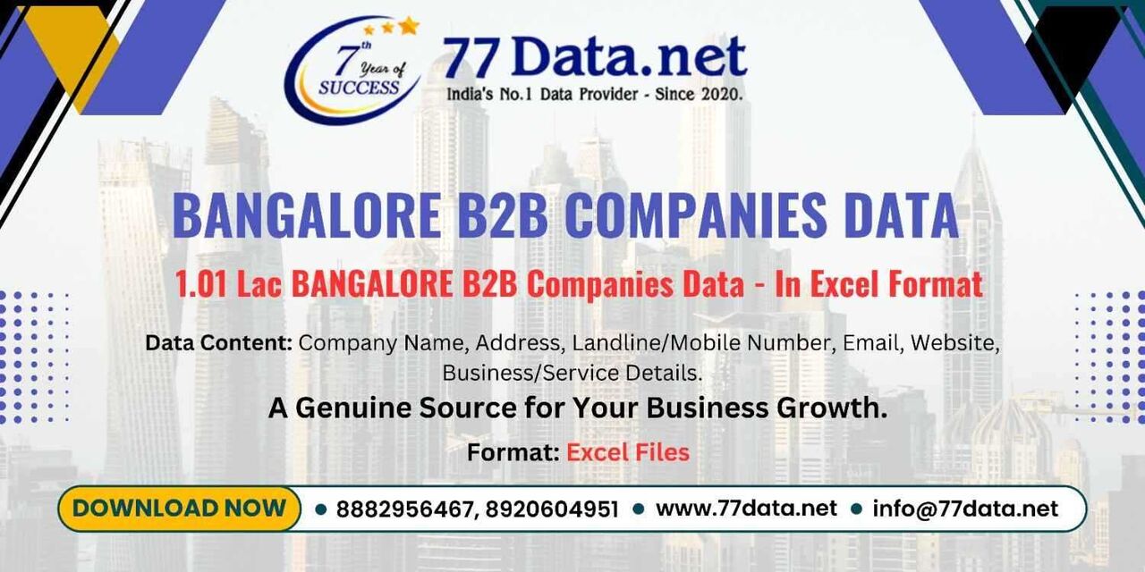 Bangalore, Business, Get List Of 1 Lac+ Companies In Bangalore With Free Sample
