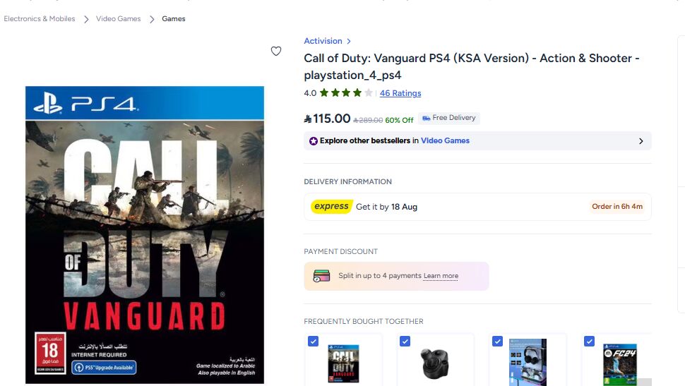 Riyadh, Video Games, SAR 55,  Ps4 / Ps5 Games For Sale In Excellent Condition - CYBERPUNK , CALL OF DUTY , IT TAKES TWO