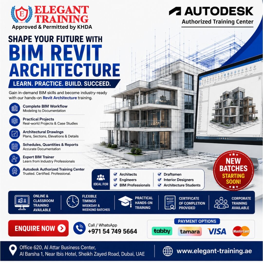 Dubai, Lessons Offered, BIM Revit Architecture