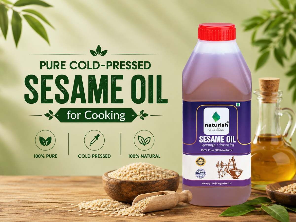 Mumbai, Food, INR 814,  Pure Cold-Pressed Sesame Oil For Cooking