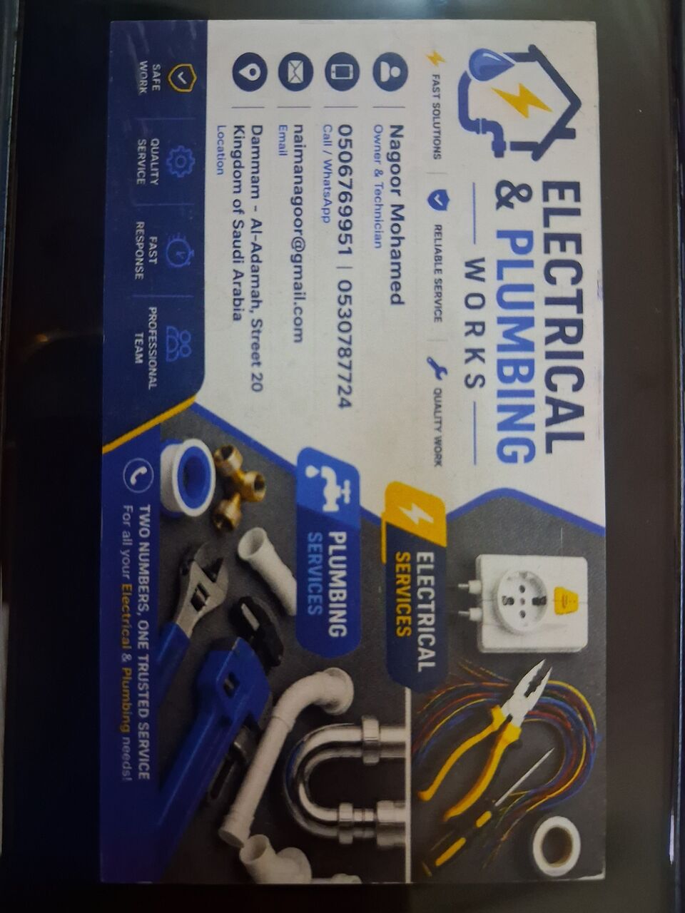 Al Adama, Appliance Repair, Electrical-Plumbing-Painting