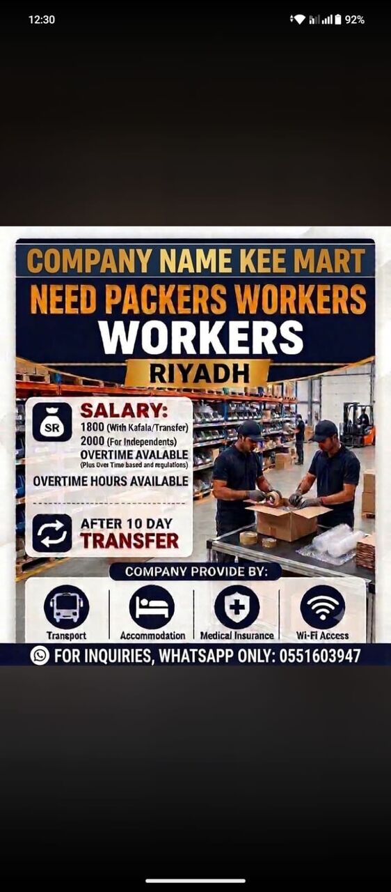 Riyadh, Jobs, Warehouse Kee Marts Hearing
