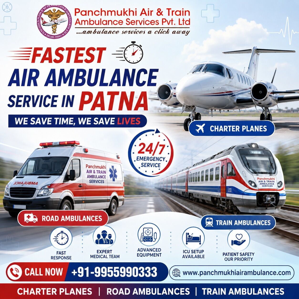 Mumbai, Health, Panchmukhi Air Ambulance In Patna Is Considered A Reliable Medical Transport Provider