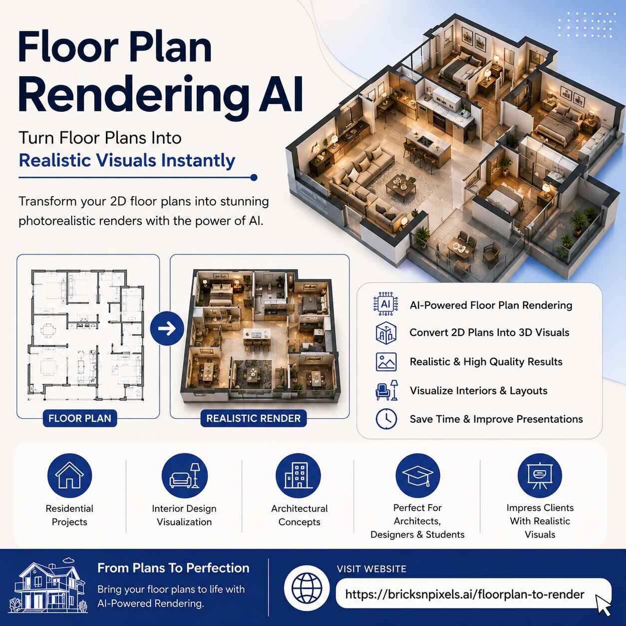 Noida, Real Estate, Floor Plan To Render AI Tool