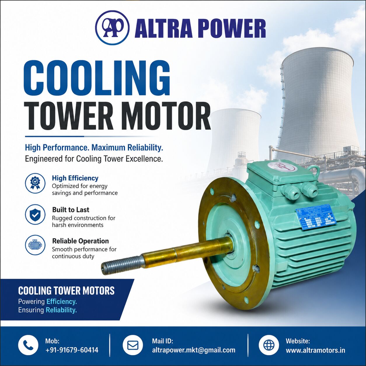 Mumbai, Business, Cooling Tower Motor Manufacturers In India | Altra Motors