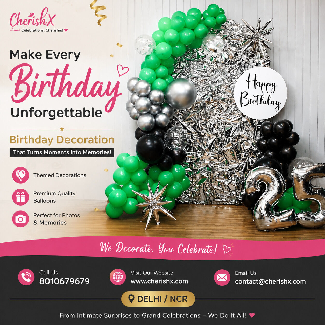 New Delhi, Event Planning, Beautiful Birthday Decoration For Her In Delhi