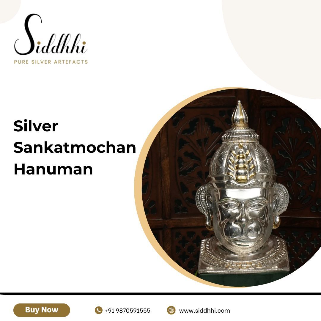 New Delhi, Appliances, INR 208120,  Buy Silver Sankatmochan Hanuman Ji Idol For Home Temple