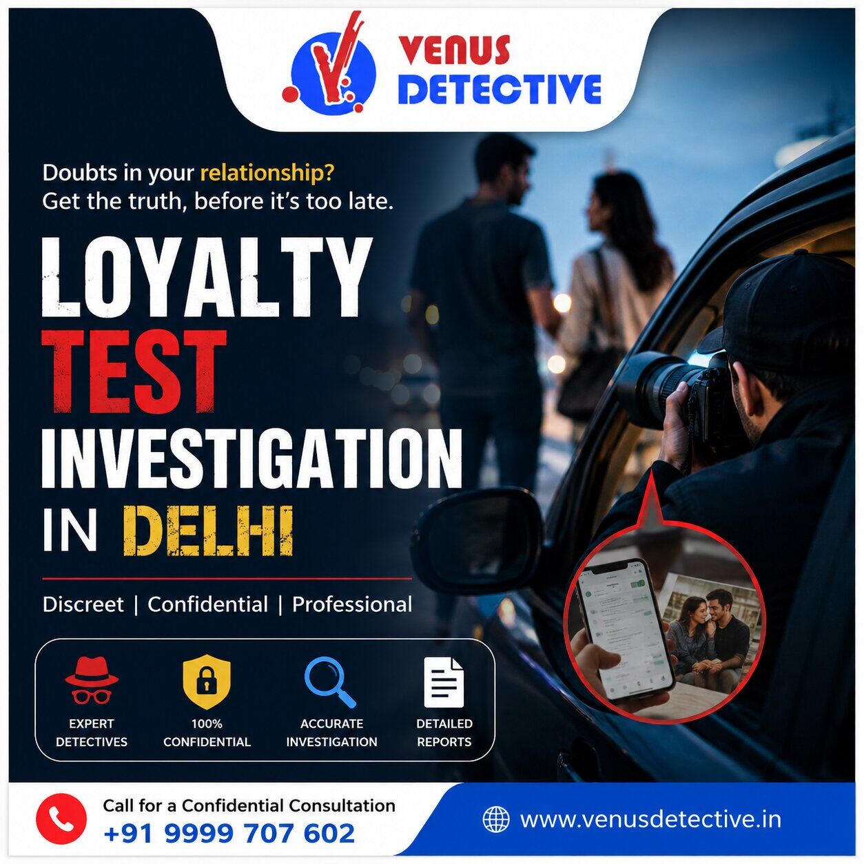 New Delhi, Legal, Loyalty Test Investigation In Delhi | Professional Private Detective