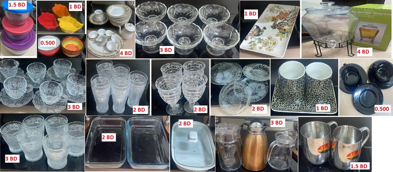 Jid Ali, Household Items, BHD 100,  VARIOUS HOUSEHOLD UTENSILS FOR SALE