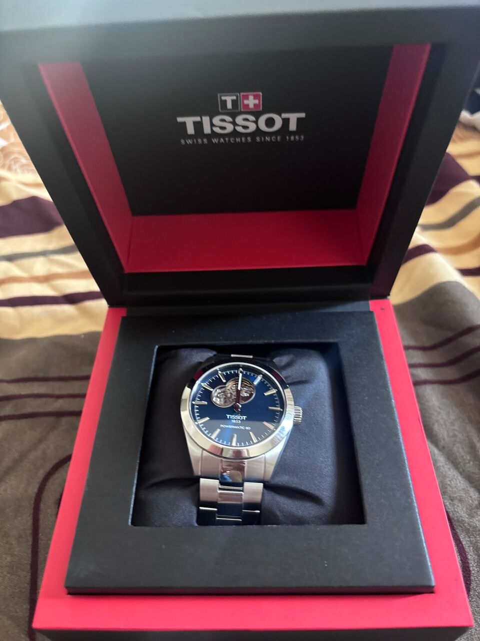 Riffa, Watches, BHD 320,  Tissot Gentleman Open Heart Powermatic 80 (Blue Dial)