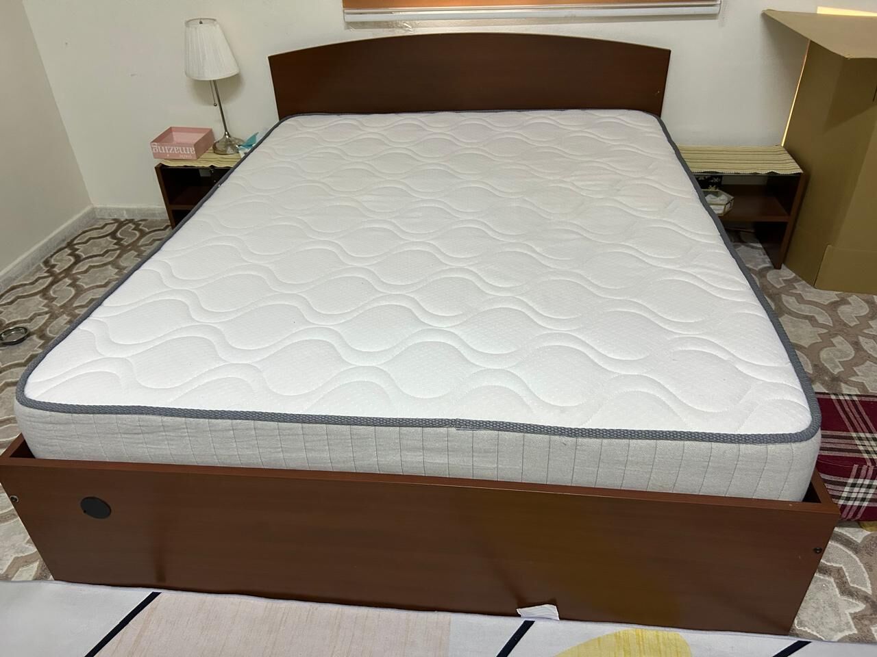 Jeddah, Furniture, SAR 500,  Bed And Mattress For Sale, Mattress Is Almost New.  Cost : 500