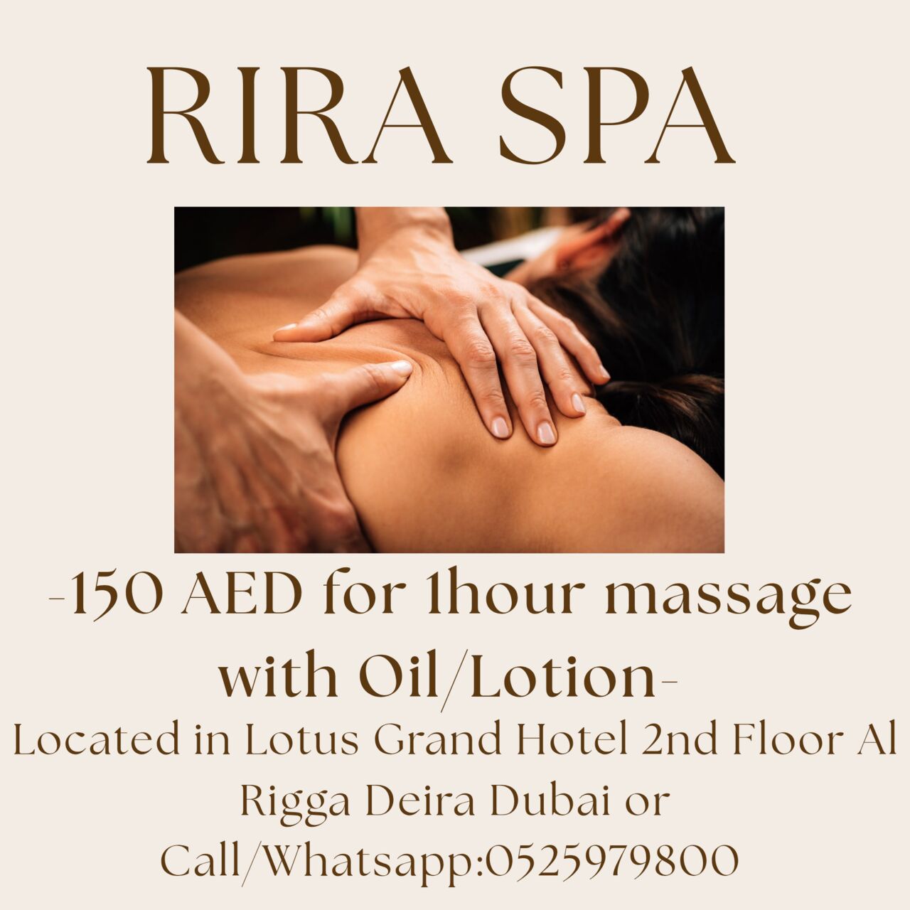 Al Rigga, Health, Rira Spa Offer 8/13/2026