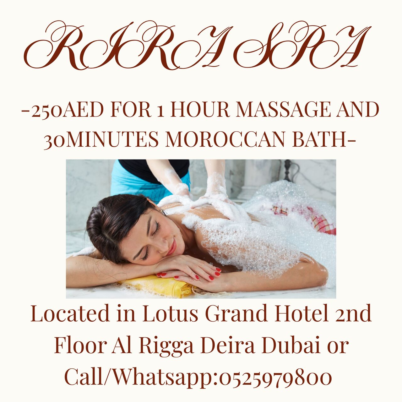 Al Rigga, Health, Rira Spa Offer 8/13/2026