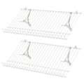 USD 86,  Metal Wall Decor Set Of 2 White Wall Mounted Wire Shoe Racks