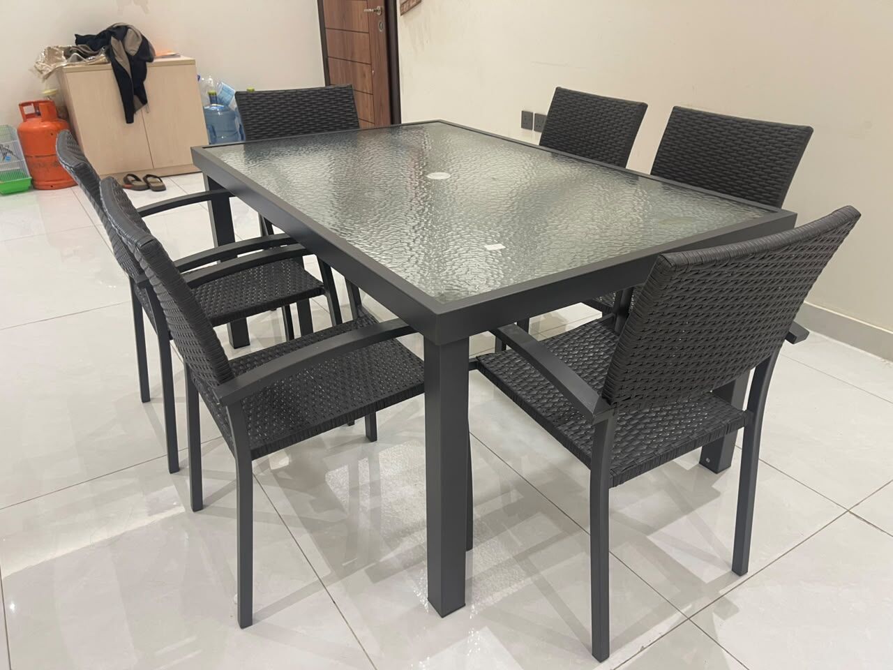 Al Rehab, Furniture, SAR 850,  Garden Table With 6 Chairs For Sale