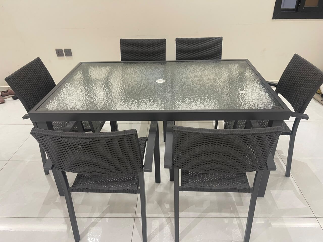 Al Rehab, Furniture, SAR 850,  Garden Table With 6 Chairs For Sale
