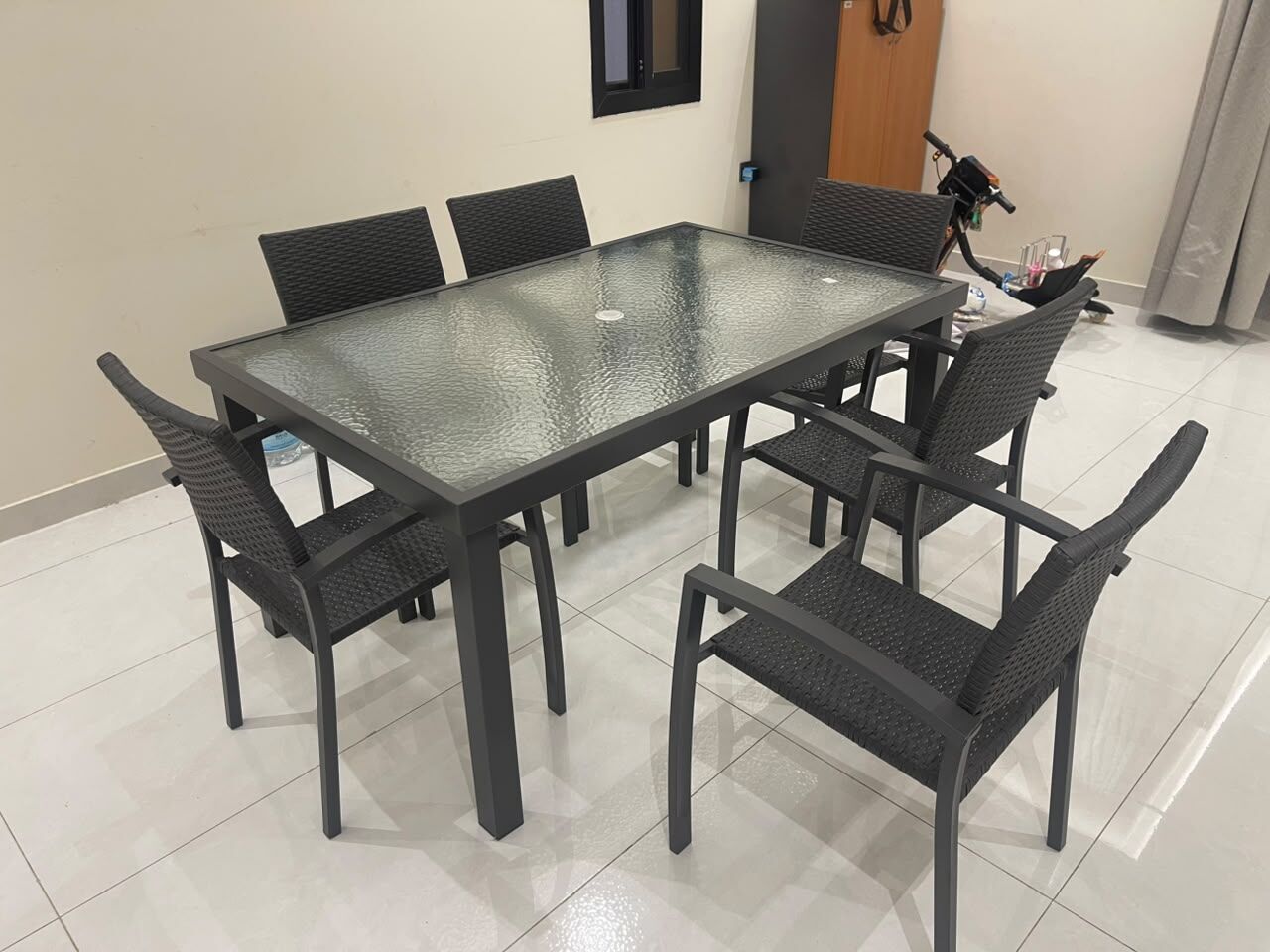 Al Rehab, Furniture, SAR 850,  Garden Table With 6 Chairs For Sale